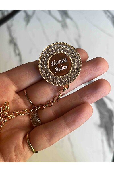 Sahi Aksesuar Kaplama Isimli Zirkon Taşlı Bebek Emzik Zinciri 0158