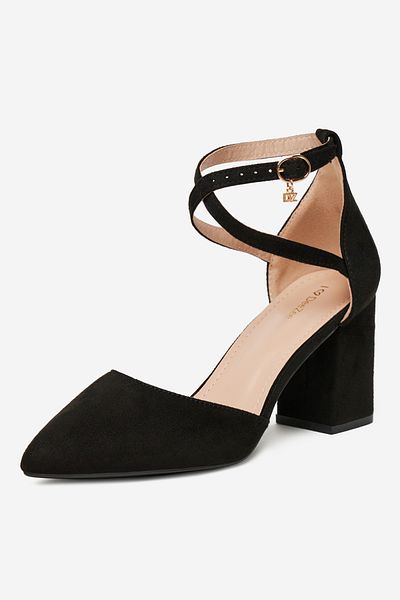DeeZee Women's Pumps on a block low black block 38