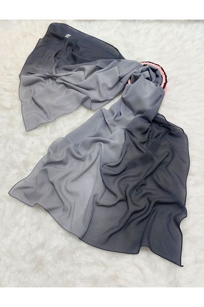 istanbul prensesleri Patterned Chiffon Shawl Gradient Model Soft - Flexible - Soft