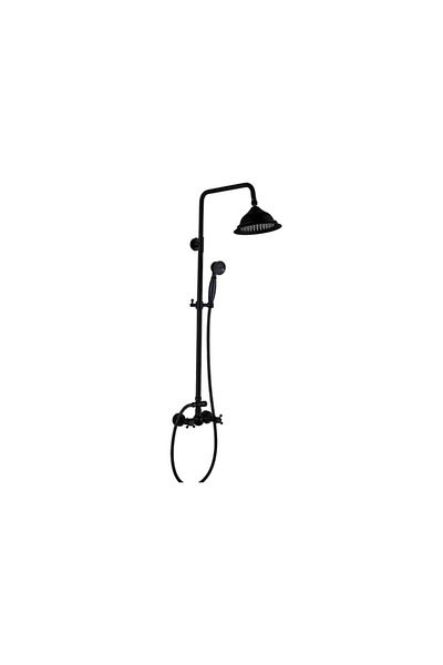 Blackswan Design Shower faucet, Blackswan, Type M17.6 Funnel, antiqued black model, size 20 cm