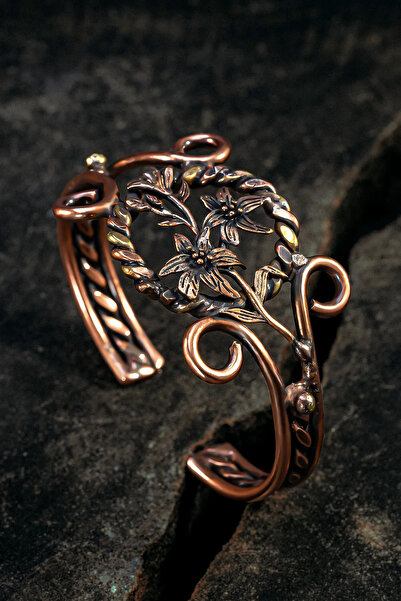 htc gümüş sepeti Nergiz Çiçeği Bakır Bileklik