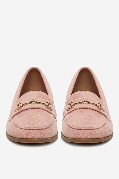 DeeZee Mocasini damă roz cu talpă joasă, 40