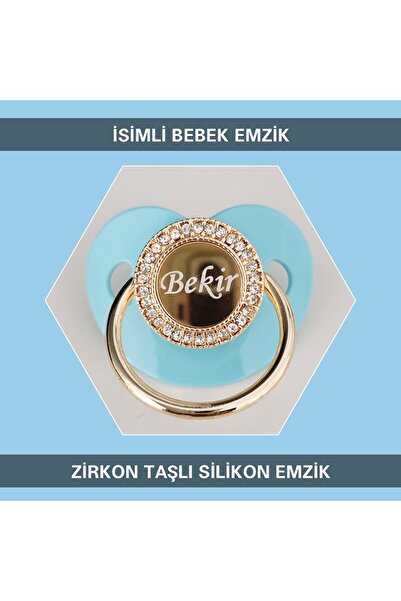 Sahi Aksesuar Kaplama Isimli Zirkon Taşlı Silikon Bebek Emzik Ztse114