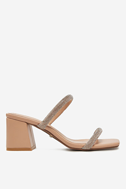 DeeZee Șlapi joși pentru femei, bej, bloc 39