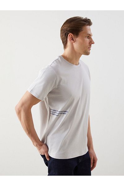LC Waikiki Crew Neck Short Sleeve Printed Combed Cotton Men's T-Shirt