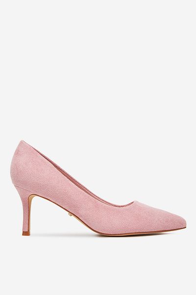 DeeZee Pantofi cu toc stiletto roz jos pentru femei, 37