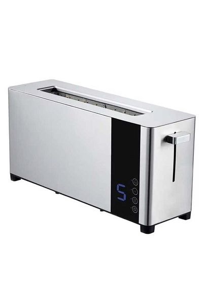 MEBASHI 2 Slice Toaster with Extra Wide Slots Slim Stainless Steel Design Defrost Reheat Temp Control