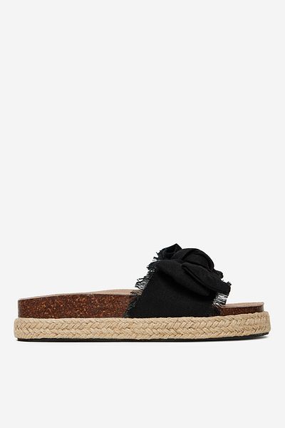 DeeZee Flip-flops damă negri cu platformă 38