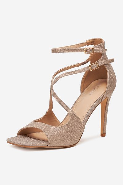 DeeZee Women's High Heel Sandals Low Pink Heel 35