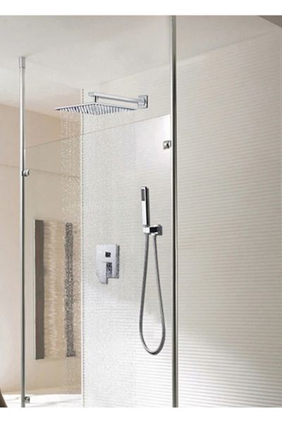 Blackswan Design Set baterie dus, Blackswan, Tip M73.17, model crom lucios, dimensiune 40x40 cm