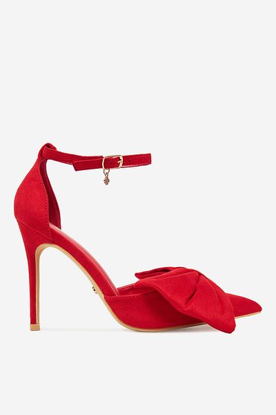 DeeZee Women's Low Flip-Flops Red High Heel 37
