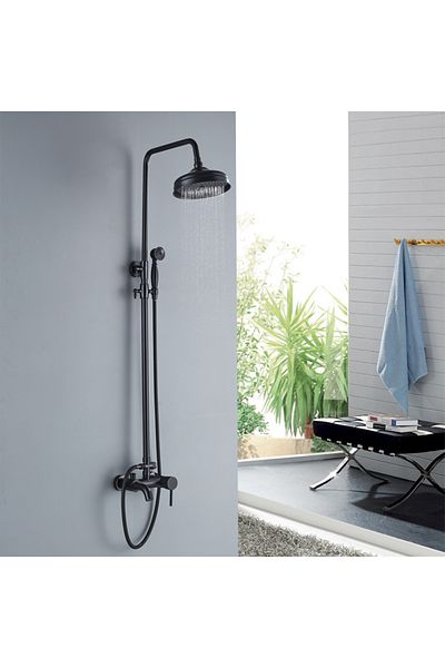 Blackswan Design Shower mixer, Blackswan, Type M68.4.4, matt black model, size 20 cm
