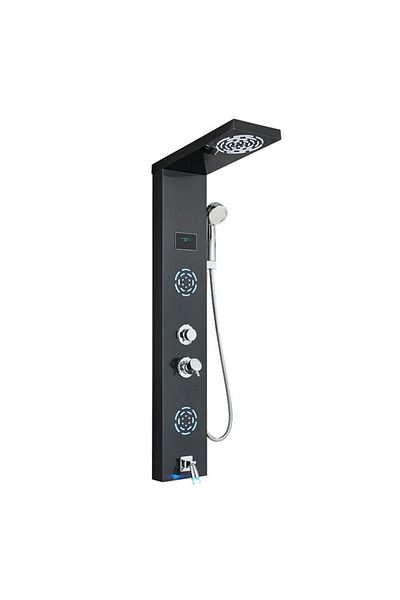 Blackswan Design Panel dus, Blackswan, Tip M9008 model negru cu LED, afisaj digital, pipa si functii SPA, 114 cm