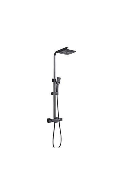 Blackswan Design Shower mixer, Blackswan, Type M80.1 Thermostat, matt black model, size 20 cm