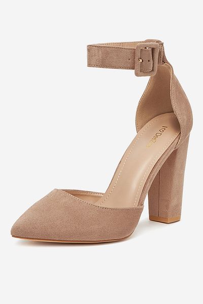 DeeZee Women's Low Heel Pumps Beige Block Heel 39