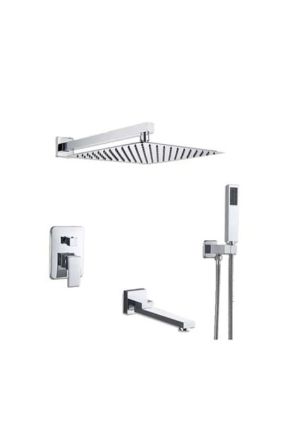 Blackswan Design Set baterie dus, Blackswan, Tip M73.31, model crom lucios, dimensiune 40x40 cm