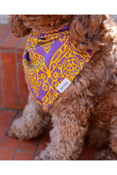 Lorico Dog Snap Fastener Patterned Scarf/Bandana