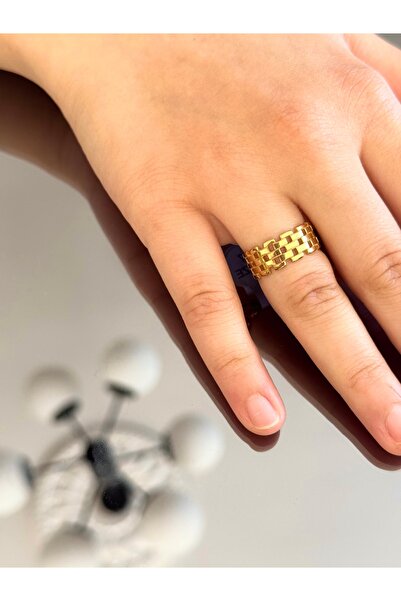 XUPING JEWELRY 18K altın kaplama çelik yüzük paslanmaz kararmaz