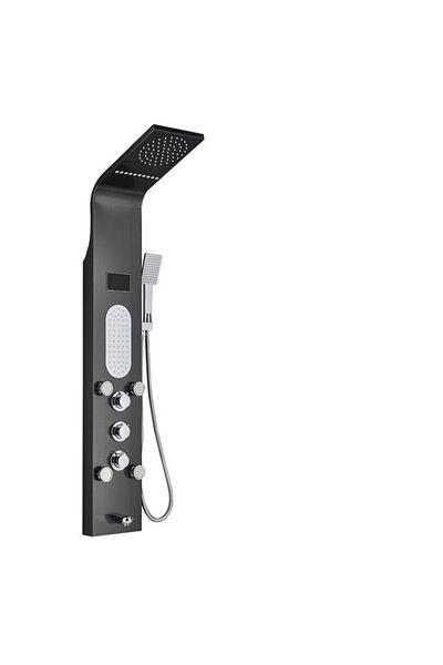 Blackswan Design Panou dus, Blackswan, Tip M8025 model negru cu LED, afisaj digital, pipa si functii SPA, 112 cm