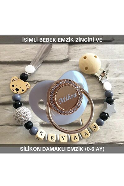 Sahi Aksesuar Isimli Emzik Zinciri Ve Isimli Silikon Emzik Bezyı391
