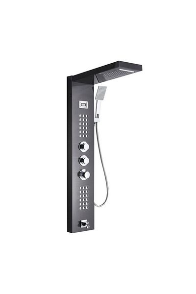 Blackswan Design Panel dus, Blackswan, Tip M1047, model negru cu pipa, termostat si functie SPA, 122 cm