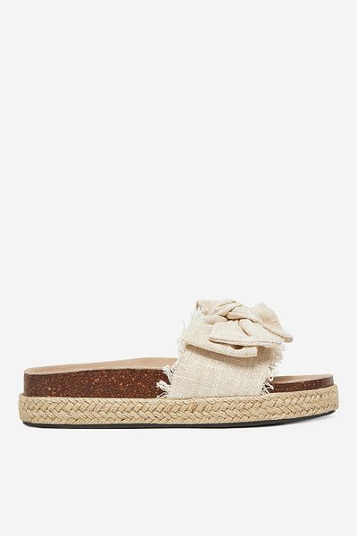 DeeZee Flip-flops bej pentru femei cu platformă 41