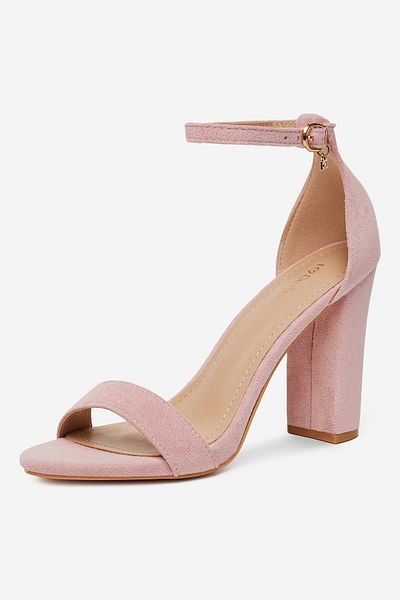 DeeZee Women's Sandals on a block low pink block 39