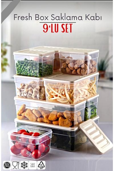 VZN 4 Different Sizes Storage Container Refrigerator Organizer Set