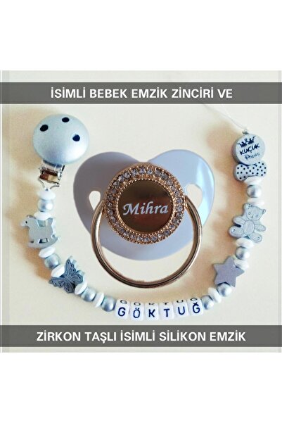 Sahi Aksesuar Isimli Bebek Emzik Zinciri Ve Bebek Silikon Emzik