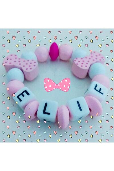 Sahi Aksesuar Sahi Aksesuar Isimli Ahşap Boncuklu Bebek/çocuk Bileklik 12