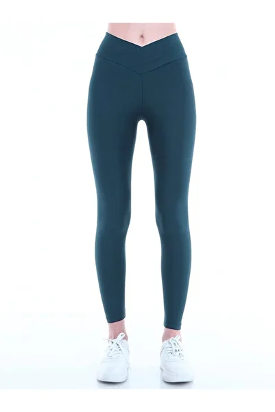 MODA Strivex Cobalt Cotton Cross Waist Detailed Recovery Leggings Envelope