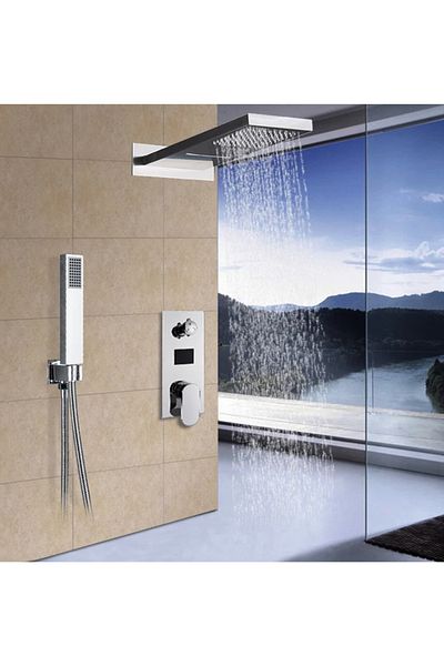Blackswan Design Shower mixer set, Blackswan, Type M73.12, glossy chrome model, size 55 cm