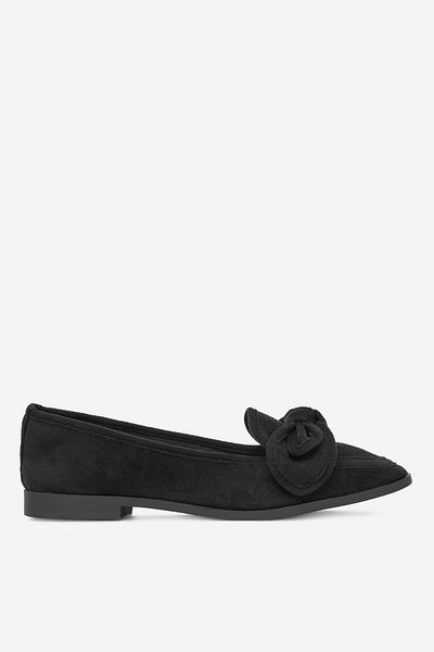 DeeZee Women's Low Moccasins Black Flat 38