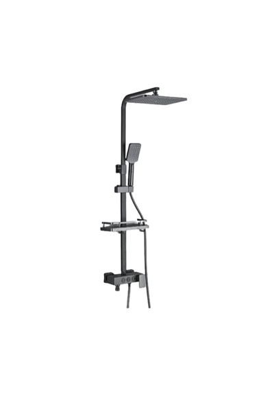 Blackswan Design Shower column, Blackswan, Type M227, anthracite gray model, SPA type hand shower, mobile spout, 116 cm