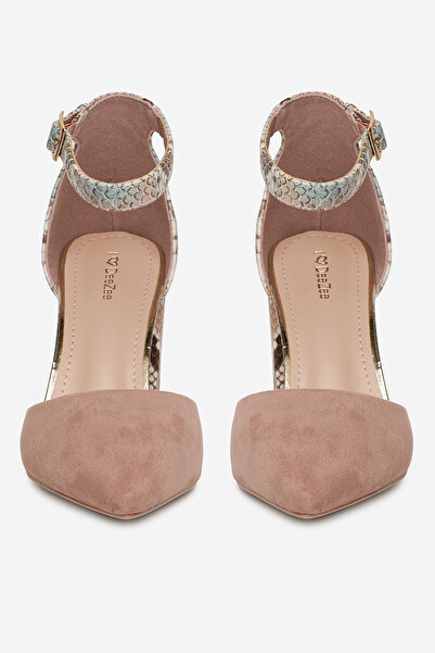 DeeZee Women's Pumps on a block low beige block 36