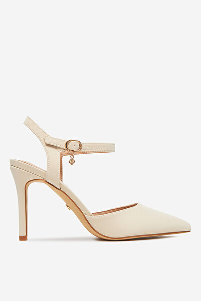 DeeZee Women's Pumps on a high heel low beige stiletto 36