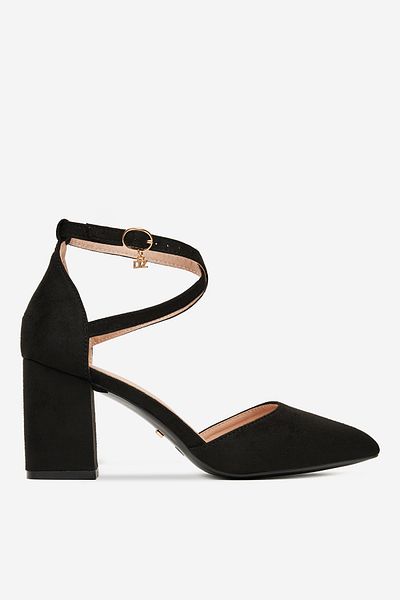 DeeZee Women's Pumps on a block low black block 38