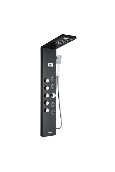 Blackswan Design Panou dus, Blackswan, Tip M8017 negru cu afisaj digital, pipa tip cascada, functii SPA, 114 cm