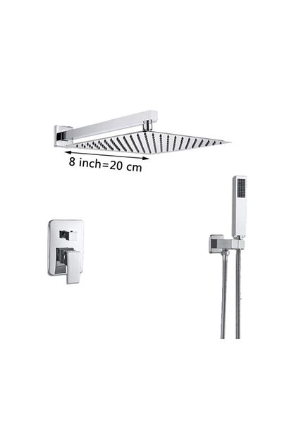Blackswan Design Shower mixer set, Blackswan, Type M73.14, glossy chrome model, size 20x20 cm