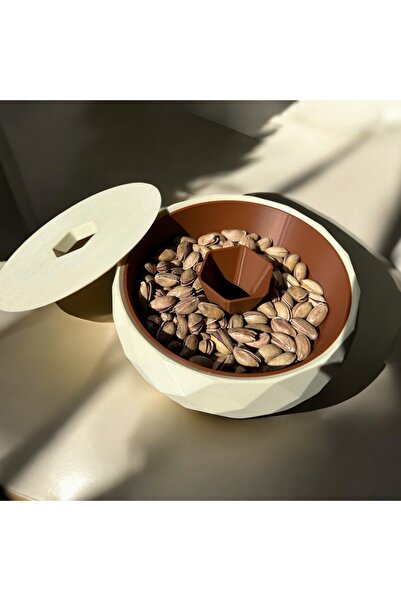 Home Kabuk Hazneli 3 Parça Çerezlik | Çekirdek, Fındık, Fıstık İçin Estetik K...