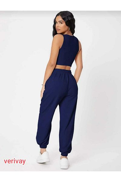 Verivay Jogger Sweatpants Λαστιχένιο πόδι Ψηλόμεσο Φούτερ VERI02