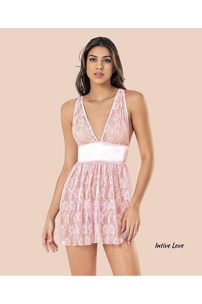 İntive Lingerie Βαθύ V Χαμηλό Σχέδιο Ολόκληρο Δαντέλα Ανοιχτή Πλάτη Ελκυστικό Νυχτικό/Babydoll
