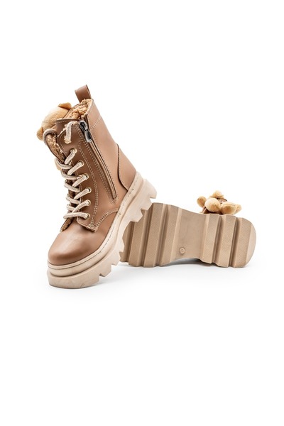 İnciAkfırat şık rahat günlük yanda ayıcık detaylı bagcıklı kısa bot