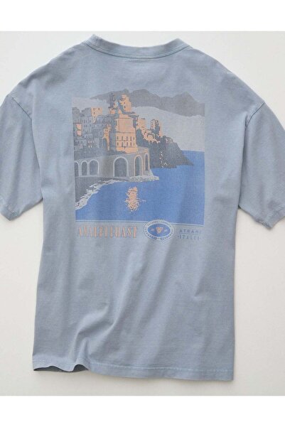 AMERICAN EAGLE تي شيرت AE Boxy Destination Graphic