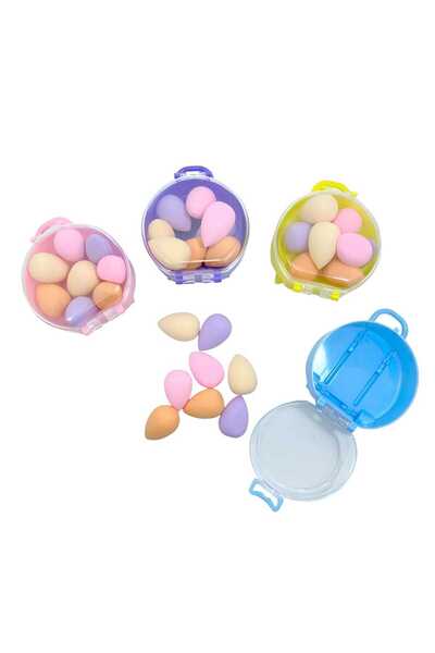 MutluBiDünya Mini Çantalı 6 Adet Küçük Boy Makyaj Süngeri