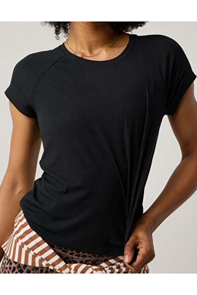 AMERICAN EAGLE OFFLINE By Aerie Thumbs Up Ribbed T-Shirt