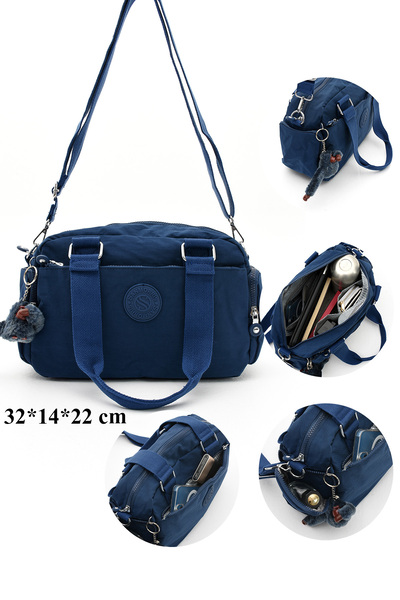 Sanmorris Unisex Krinkıl Kumaş Ayarlanabilir Askılı Omuz ve Çapraz Çanta