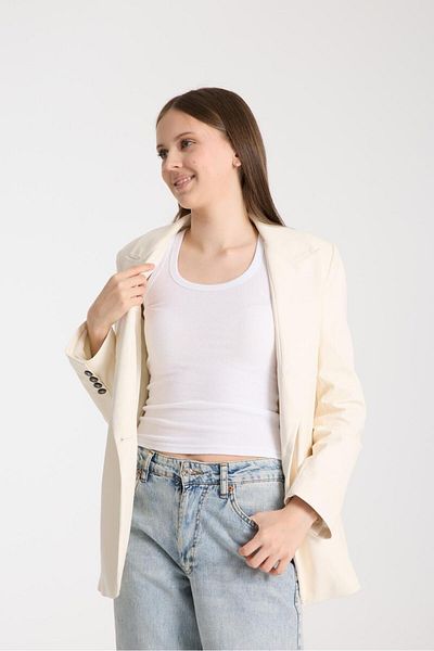 Great Lineage Women's Ribbed Look Thick Strap Basic White Undershirt
