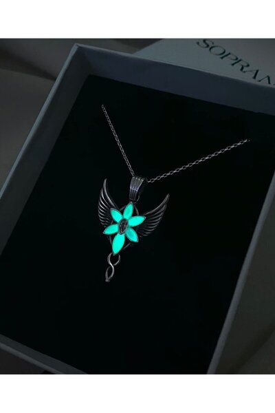 SOME SHINE Gece Parlayan Melek Kolye 925 Ayar Gümüş Akşam Yıldızı Arwen Evenstar Kolye