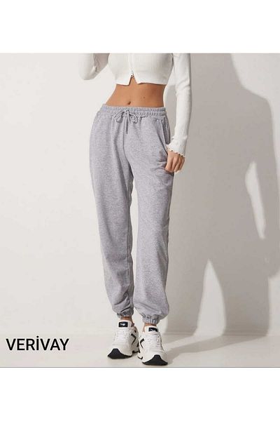 Verivay Jogger Sweatpants Λαστιχένιο πόδι Ψηλόμεσο Φούτερ VERI02